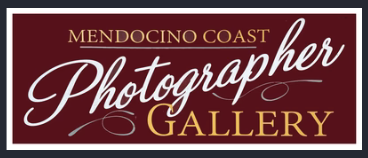 Gallery 2 - Logo for Mendocino Coast Photographer Gallery, Fort Bragg, CA. Open Fri, Sat, Sun & Mon 10am to 