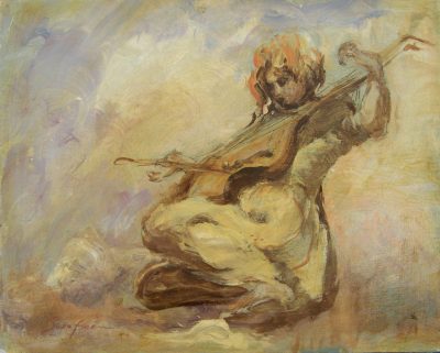 Girl with Viola da Gamba by Serafina Andrews