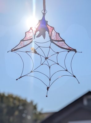 Bat, Web and Natural Moth