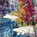 Gallery 7 - polar bears swim in tropical waters under oil-drilling rigs