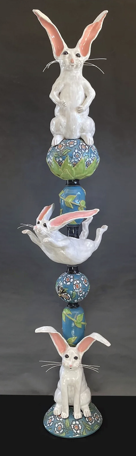 Gallery 3 - Alexis Moyer illuminates the Totem Form - see her new body of works at Edgewater Gallery